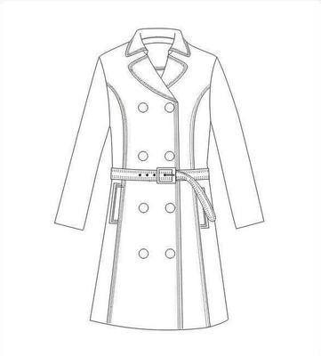 風(fēng)衣大衣款式圖-女裝設(shè)計(jì)-服裝設(shè)計(jì)